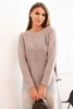 Sweterek damska z wiskozy z długim rękawem i okrągłym dekoltem fango
