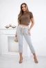 Punto trousers with belt grey