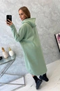 Insulated dress with a hood dark mint