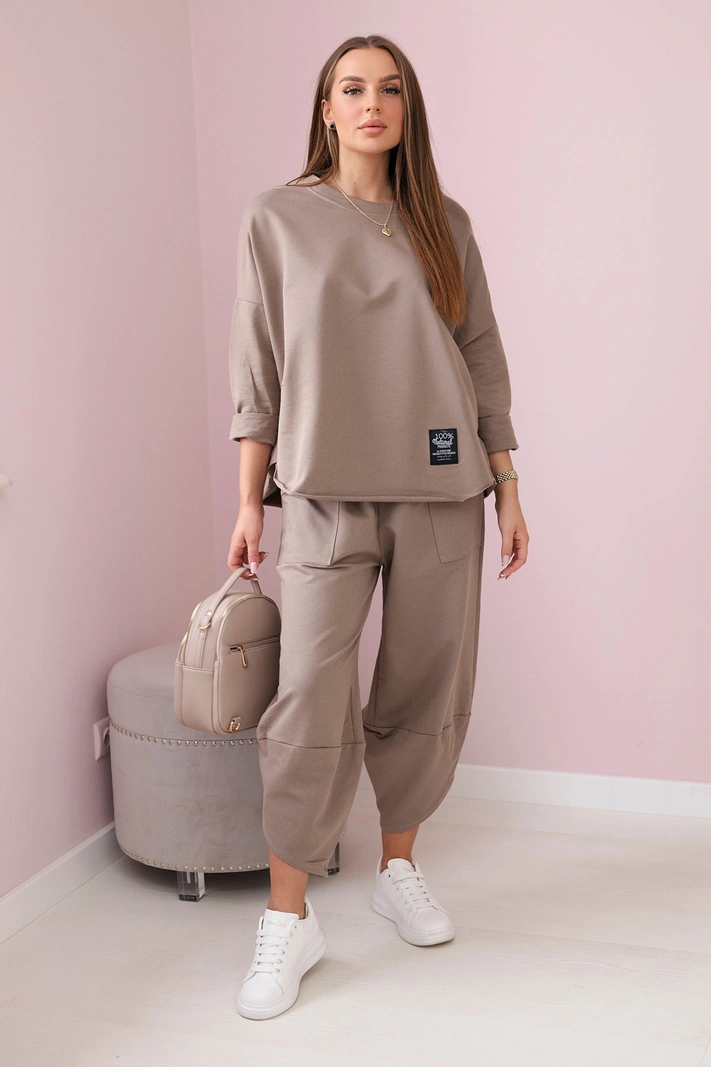Cotton set sweatshirt + pants fango