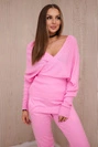 Sweater set two-piece light pink