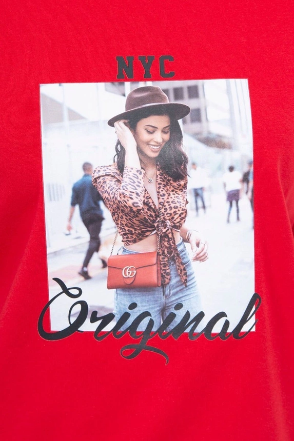 Blouse with print Original red