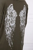 Bluse mit Flügeldruck khaki