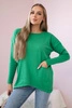 Sweater with front pockets bright green