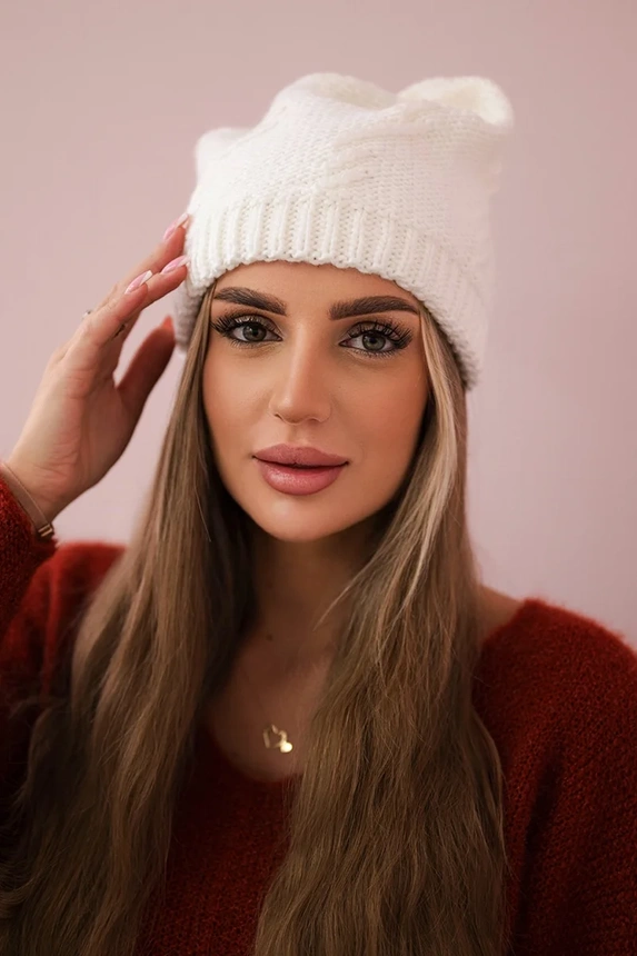 Women's cap Lorena K377 white