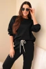 Viskose-Set Sweatshirt + Hose schwarz