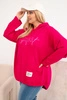 Women's Plus Size hoodie with print fuchsia