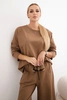 Set Punto Milano Winter sweatshirt + wide-leg trousers camel