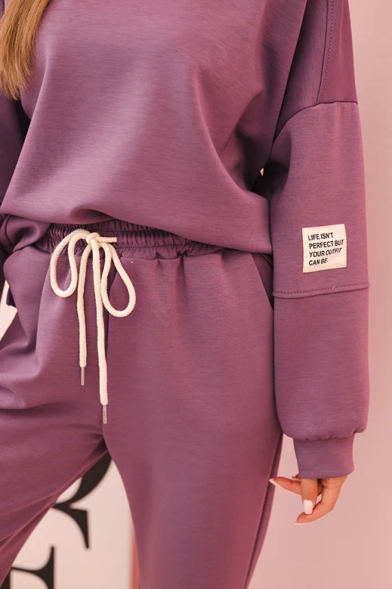 Set hoodie + pants butter purple