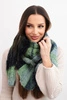 Women's soft and warm wool scarf in colorful stripes KN19 green