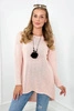 Sweater with necklace powder pink