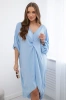 Oversize-Kleid mit V-Ausschnitt blau