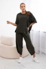 Baumwollset Bluse + Hose khaki
