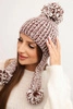 Women's earflap hat Emma K343 brown