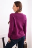 Women's sweater made of baby alpaca with long sleeves dark purple