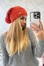 Čapica s fleece Justyna K253 ruda