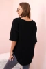 Women's muslin shirt with a button  black 