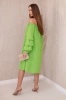 Španělské šaty s ozdobnými rukávy jasně zelená