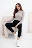 Women's high-waisted leggings with elastic waistband black