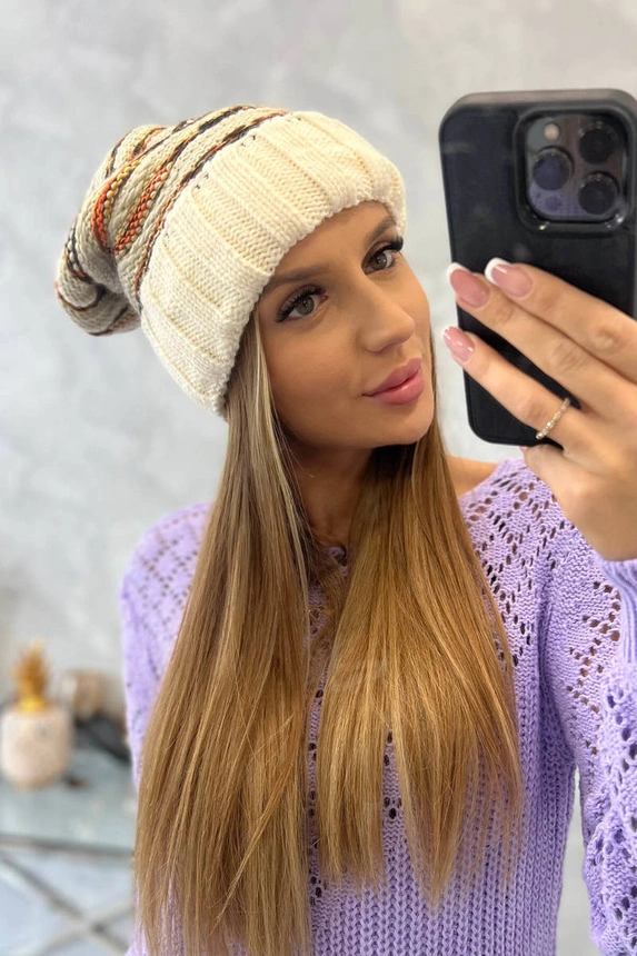 Dámská čepice Feba K330 ecru+beige