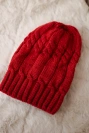 Cap with fleece Iwona K221 burgundy