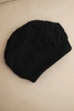 Women's winter hat made of wool with decorative weave K451 black