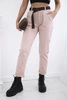 Punto trousers with belt powder pink