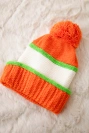 Kinga Damenmütze K297 orange+grün neon+weiß
