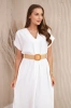 Dress with a decorative belt Off-white