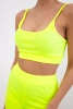 Set mit hochtaillierter Hose gelb neon