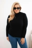 Women's Plus Size Viscose Sweater with Turtleneck black