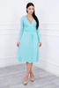 Dress cut under the bust, long sleeve mint