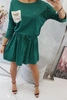 Dress with sequin pocket green