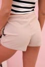 Damen Baumwollshorts mit Kordelzug beige