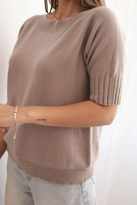 Women's viscose sweater with short sleeves fango