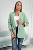 Elegant jacket with lapels dark mint