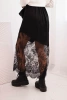 Women's viscose skirt with lace black