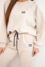 Women's set made of viscose with a sweater and pants beige