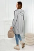 Kleidungsjacke mit Kapuze grau melange
