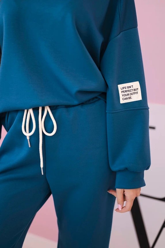 Set sweatshirt + pants buttery fabric nautical