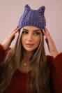 Čapica s fleece Rabbid K237 svetlo fialová
