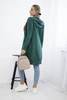 Hooded dress with a hood dark green