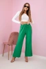Viscose wide-leg trousers light green