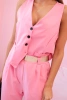 Vest + pants set light pink