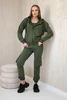 Set 3 v 1 mikina + top + kalhoty khaki
