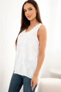 Damen-Baumwollbluse mit Stickerei weiß
