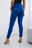 Cotton pants with cubic zirconia on the back pockets cornflower blue
