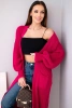 Sweater long cardigan fuchsia