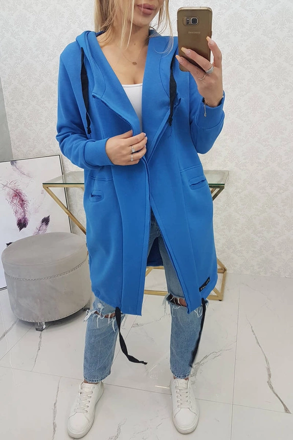 Kornblumenblaue isolierte Kapuzenjacke