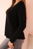 Women's sweater made of viscose with long sleeves and a round neckline black